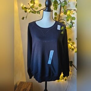 Old Navy nwt black sweatshirt Crewneck large long sleeve